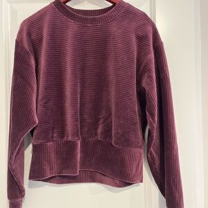 Prana Velvet Ribbed Sweater - Deep Purple